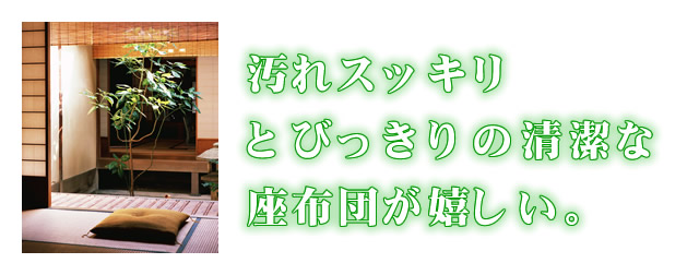 清潔な座布団に仕上がるクリーニング