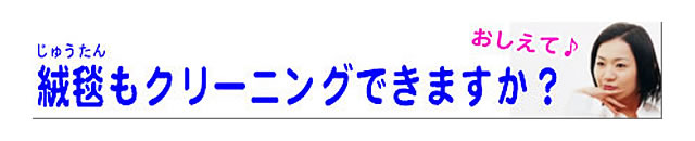 質問の内容：絨毯はクリーニングしてますか？