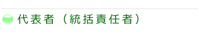 代表者（統括責任者）